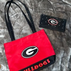 University of Georgia purse with matching wallet
